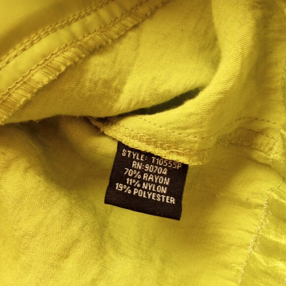 90s Lime Green Boho Whimsygoth Crinkle Jacket Rayon Blend Button Front Linear - Picture 3 of 7